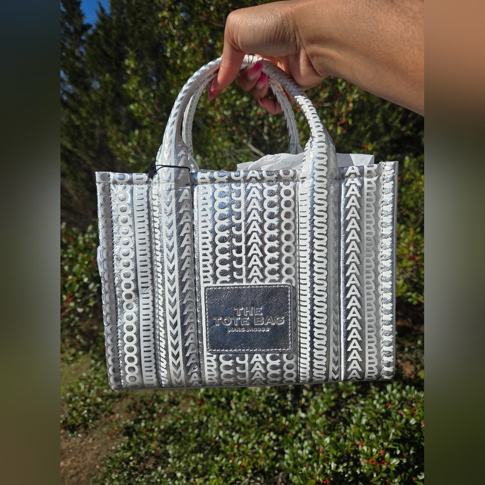 NWT Marc Jacobs Silver MonogramTote Bag